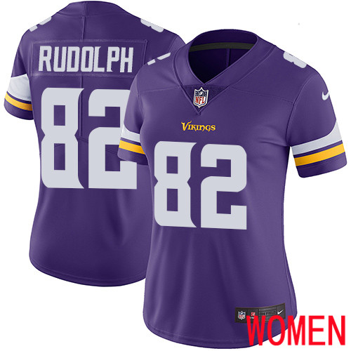 Minnesota Vikings #82 Limited Kyle Rudolph Purple Nike NFL Home Women Jersey Vapor Untouchable->youth nfl jersey->Youth Jersey